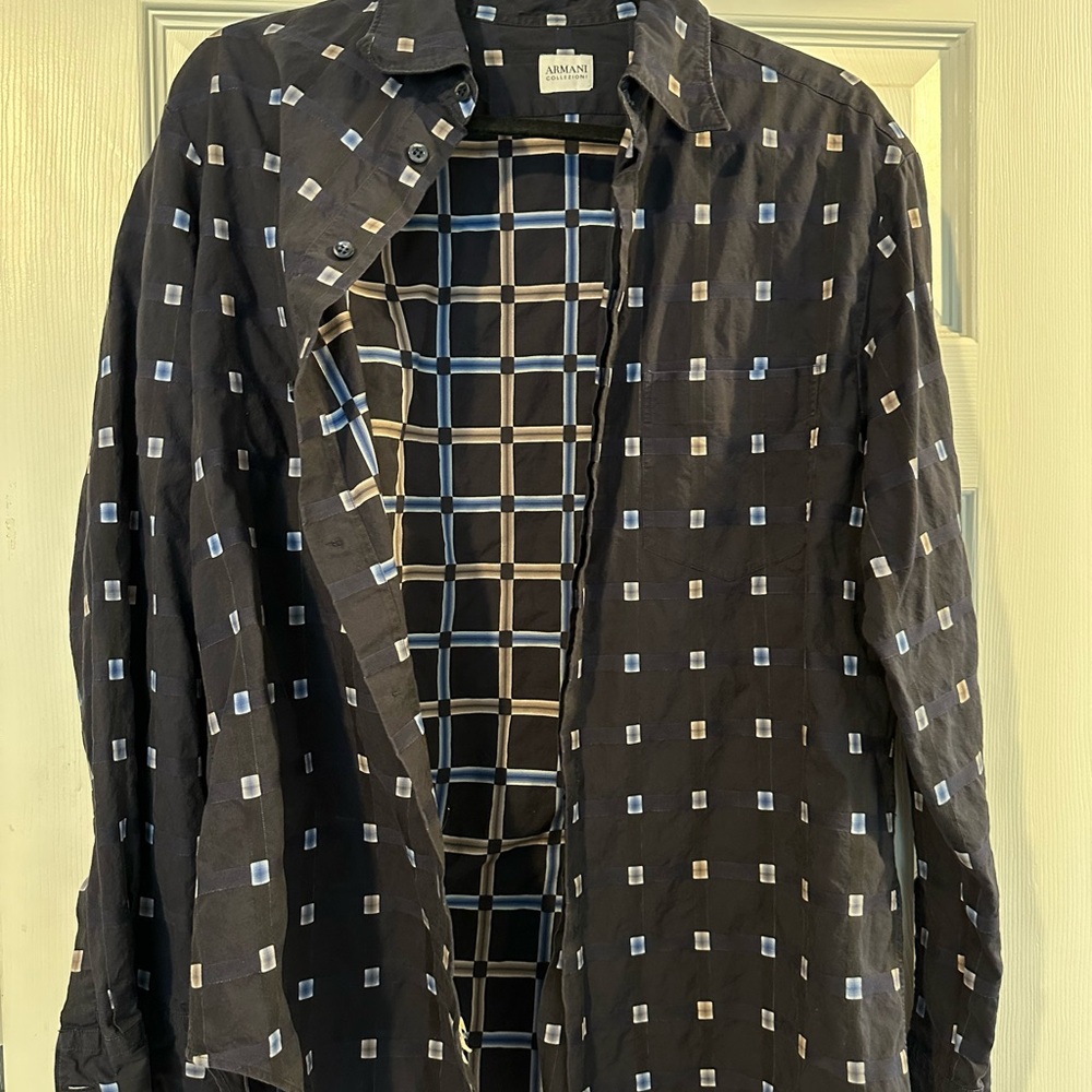 Armani Geometric Pattern Shirt - image 1